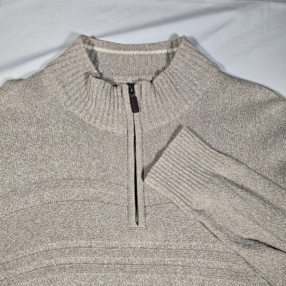 Dockers Quarter Zip Cotton Sweater‎ XLT Old Money Mock Neck Men's